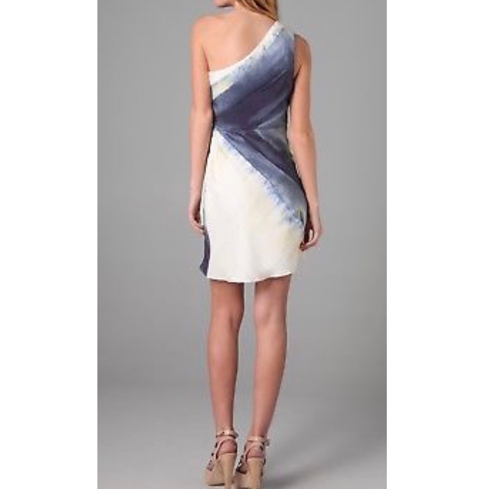 Blue dress mini Alice & Olivia silk cocktail - Picture 2 of 8